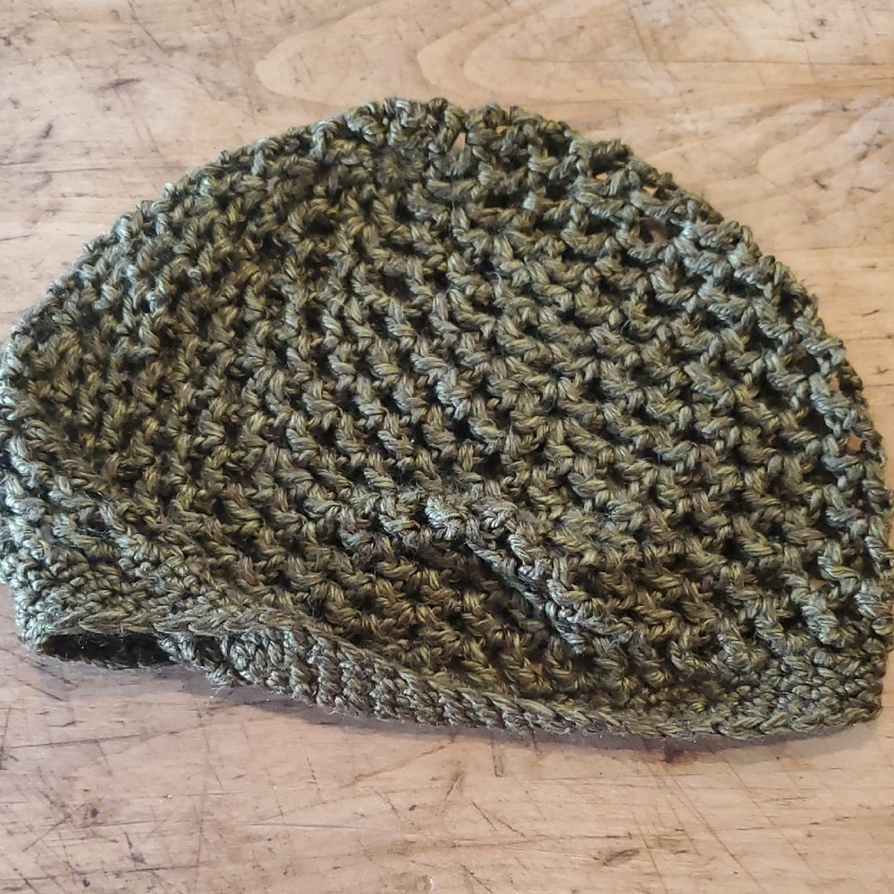Handmade Green Crochet Beanie